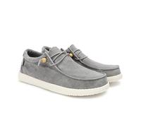 WALK IN PITAS | WP150 WALLABI Washed | Men's Loafers | Moccasins | Casual Boat Shoes | Slip-On Shoes | Slip-on Canvas Loafers | Casual Trainers | Walkinpitas Footwear | Grey Men UK 6