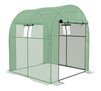 Walk-In Polytunnel Greenhouse 1.8x1.8x2m Garden Grow Tent Mesh Windows