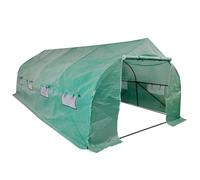 Walk In Polytunnel Greenhouse 6x3m Garden Grow House PE Cover 8 Windows