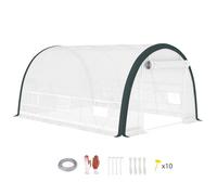 Walk in PolyTunnel Greenhouse Upgraded Structure Mesh Door & Windows