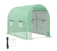 Walk-In Polytunnel Greenhouse With 4 Mesh Windows
