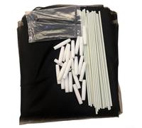 Walk In Polytunnel Greenhouse with Arch Bracket, Heavy Duty Bird and Insect Proof Mesh Cover for Vegetables Flowers Herbs, Adjustable Ventilation Garden Grow Tunnel(black 600cm)