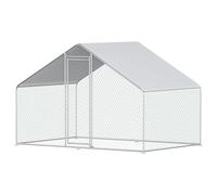 Walk-In Poultry Cage with Waterproof Anti-UV Cover, Durable Metal Chicken Coop for Secure Outdoor Yard Enclosure