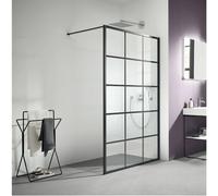 Walk In Shower Kermi WALK-IN XD Print square 1100x2000mm Black Soft