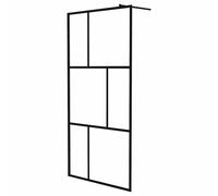 Walk-in Shower Wall with ESG Glass Bathroom Screen Shower Partition vidaXL