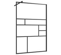 Walk-in Shower Wall with Glass Shower Screen Black/White Multi Sizes vidaXL