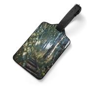 Walk in The Bog Luggage Tag for Suitcases PU Leather Privacy Protection Bag Tags Travel Accessories Essentials