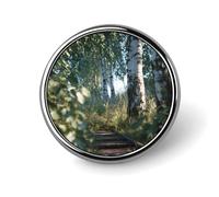 Walk in The Bog Round Badge Pin Metal Memorial Brooch Button Lapel Pins for Backpack Wedding