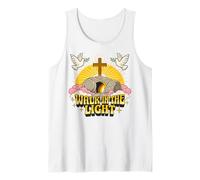 Walk in The Light Retro Vintage Cartoon Empty Tomb John 1:7 Tank Top