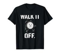 Walk It Off Stencil Clock Gym Motivational Art T-Shirt