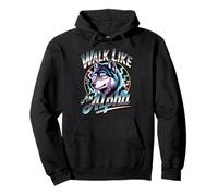 Walk Like An Alpha - Alpha Man Wolves Jokes Dad Alpha Wolf Pullover Hoodie