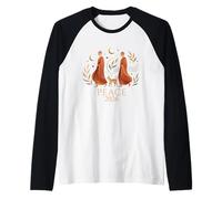 Walk Peace 2026 World Peace Monks with Aloka Dog Spiritual Raglan Baseball Tee