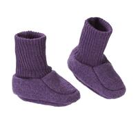 Walk Shoes Baby - 100% Organic Merino Wool Walk - Warm and Soft - Unisex Size 50 - 68 - Sustainable & Fair - Gently Clings to Baby's Foot, No Slipping - Made in Germany, aubergine, 0-3 Months