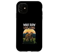 Walk Slow Live Long Tortoise Turtle Nature Outdoor Lover Case for iPhone 11