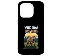 Walk Slow Live Long Tortoise Turtle Nature Outdoor Lover Case for iPhone 15 Pro