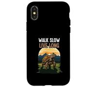 Walk Slow Live Long Tortoise Turtle Nature Outdoor Lover Case for iPhone X/XS