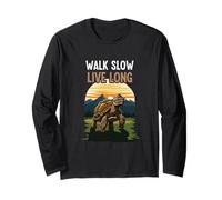 Walk Slow Live Long Tortoise Turtle Nature Outdoor Lover Long Sleeve T-Shirt