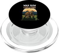 Walk Slow Live Long Tortoise Turtle Nature Outdoor Lover PopSockets PopGrip for MagSafe
