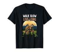Walk Slow Live Long Tortoise Turtle Nature Outdoor Lover T-Shirt