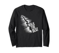 Walk The Beat Music and Dance Graphic Tee Hip Hop Rap Long Sleeve T-Shirt