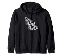 Walk The Beat Music and Dance Graphic Tee Hip Hop Rap Zip Hoodie