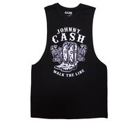 Walk The Line Boots Vest Top Johnny Cash Black L