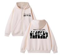 Walk The LINE Cotton Hoodie 2025 Graphic Desire:Unleash Zipper Sweatshirt(A Beige,L)