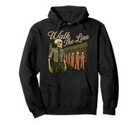 Walk The Line Prison Guard Humour Skeleton Design Pullover Hoodie