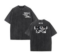 Walk The Line T-Shirt 2025 World Tour Desire:Unleash Graphic Supp-ort Washed Oversize Cotton Shirt(A,M)