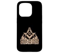 Walk the Path Keep the Oath Freemason Crest Case for iPhone 15 Pro