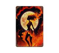 Walk through The Fire Tin Sign Vintage Metal Sign Retro Home for Bar Kitchen Garden Iron Wall Art Decoration 11.8"x7.9"