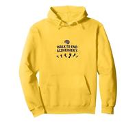 Walk to End Alzheimer's Awareness Charity Event Support Pullover Hoodie, Adult Unisex, Lemon, L