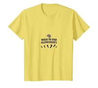 Walk to End Alzheimer's Awareness Charity Event Support T-Shirt, Kids, Lemon, 12 Years