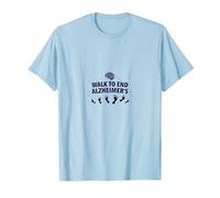 Walk to End Alzheimer's Awareness Charity Event Support T-Shirt, Men, Baby Blue, L