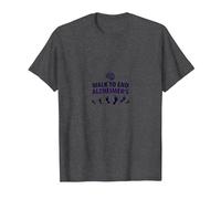 Walk to End Alzheimer's Awareness Charity Event Support T-Shirt, Men, Dark Heather Grey, M