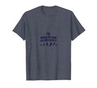 Walk to End Alzheimer's Awareness Charity Event Support T-Shirt, Men, Heather Blue, M