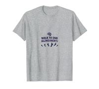 Walk to End Alzheimer's Awareness Charity Event Support T-Shirt, Men, Heather Grey, 4XL