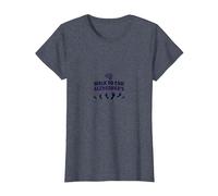 Walk to End Alzheimer's Awareness Charity Event Support T-Shirt, Women, Heather Blue, XL