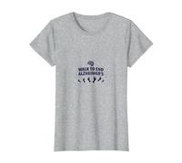 Walk to End Alzheimer's Awareness Charity Event Support T-Shirt, Women, Heather Grey, S