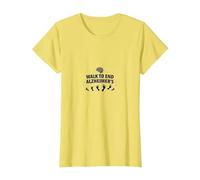 Walk to End Alzheimer's Awareness Charity Event Support T-Shirt, Women, Lemon, M