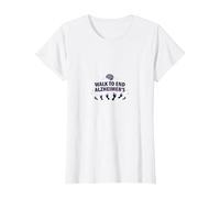 Walk to End Alzheimer's Awareness Charity Event Support T-Shirt, Women, White, S