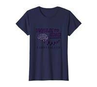Walk to End Alzheimers Awareness Fundraiser Support T-Shirt, Women, Navy, XXL