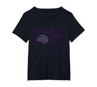 Walk to End Alzheimers Awareness Fundraiser Support T-Shirt, Women's Plus, Black, 5X