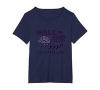 Walk to End Alzheimers Awareness Fundraiser Support T-Shirt, Women's Plus, Navy, 5X
