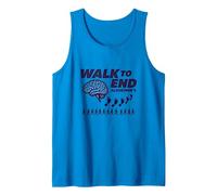 Walk to End Alzheimers Awareness Fundraiser Support Tank Top, Men, Sapphire, XXL