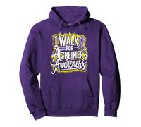 Walk to end Alzheimer's Awareness Purple Alzheimers Support Pullover Hoodie