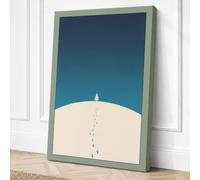 Walk to the Lighthouse Canvas Wall Art Print 18x12 Inch