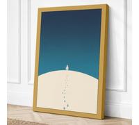 Walk to the Lighthouse Canvas Wall Art Print 24x16 Inch