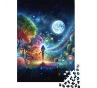 Walk to The Moon 1000-Piece Puzzle for Adults, 70x50cm/1000pcs, White Pieces for Organised Sorting; Easy to Revisit Throughout The Week