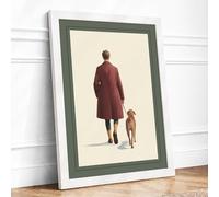 Walk Together Minimalist Framed Wall Art Print A3 (42×29.7cm) White, Wall Decor for Living Room, Bedroom, Office & Home, Ready to Hang, Art Gift